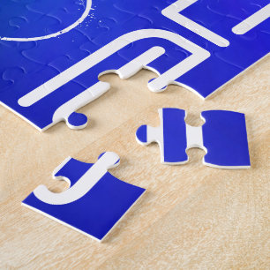 Individuelle Name; weiß und Abstrakt Lila, grün, b Puzzle