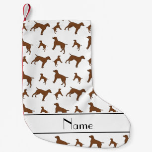 Individuelle Name, weiße deutsche Kurzzeithunde Kleiner Weihnachtsstrumpf