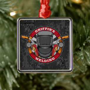Individuelle Name Welder Metal Fabricator Welding  Ornament Aus Metall