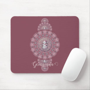 Individuelle Name Whimsical Snowman Ornamental Man Mousepad
