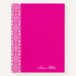 Individuelle Name White Vektor-Muster-Notebook Notizbuch