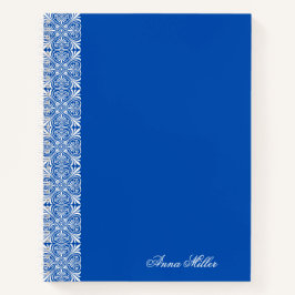 Individuelle Name White Vektor-Muster-Notebook Notizbuch