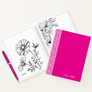Individuelle Name White Vektor-Muster-Notebook Notizbuch