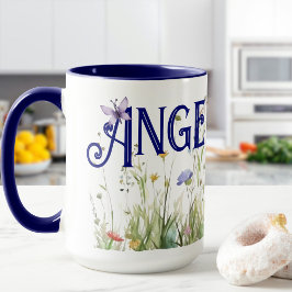 Individuelle Name-Wildblumen Tasse