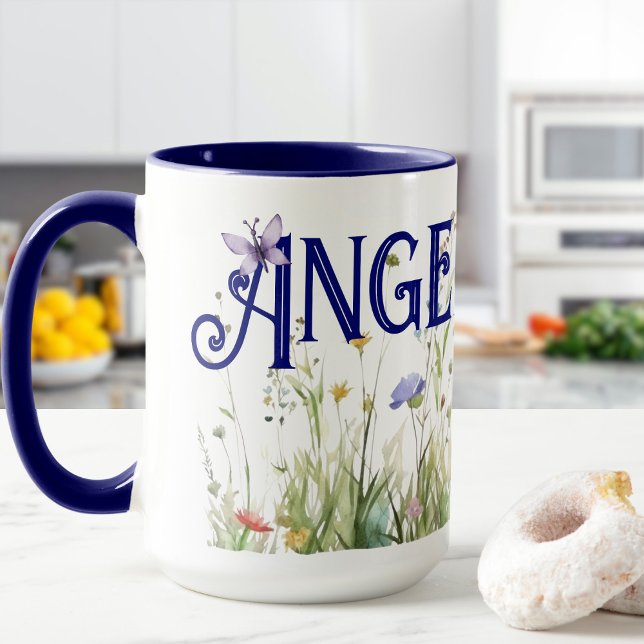 Individuelle Name-Wildblumen Tasse (Von Creator hochgeladen)