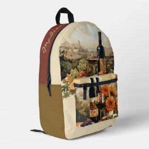 Individuelle Name Wine Lover Bedruckter Rucksack