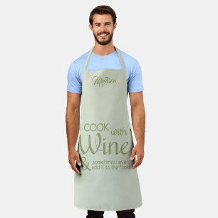 Individuelle Name Wine Quote Schürze