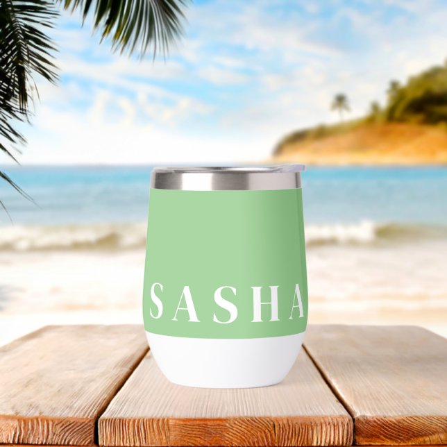 Individuelle Name Wine Tumbler (Strand)