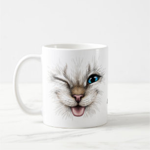 Individuelle Name Winking Cat Kaffeetasse
