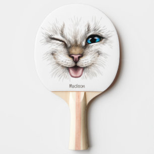 Individuelle Name Winking Cat Tischtennis Schläger