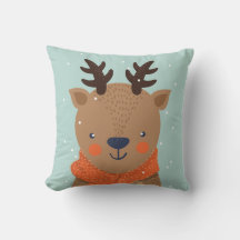 Individuelle Name Winter Tiere werfen Kissen