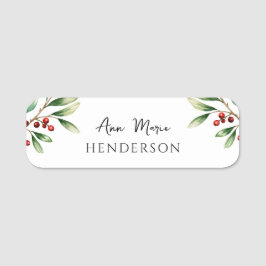 Individuelle Name Winter Weihnachten Namensschild