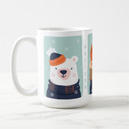 Individuelle Name Wintertiere Tasse 1/2