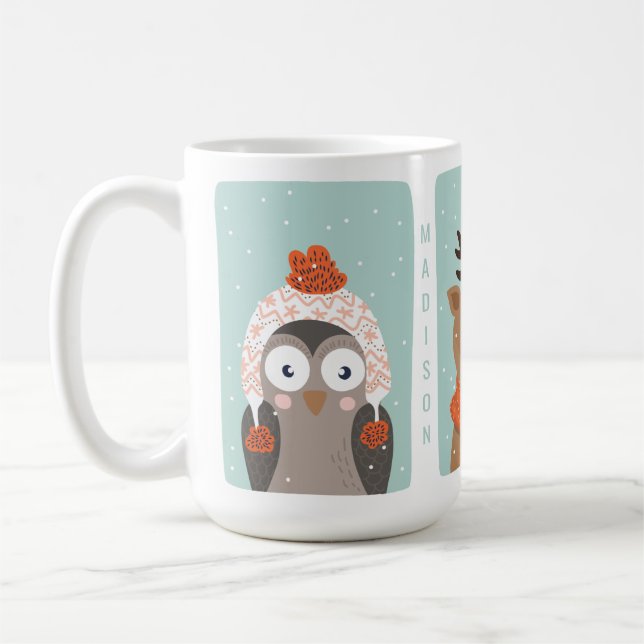 Individuelle Name Wintertiere Tasse 2/2 (Links)
