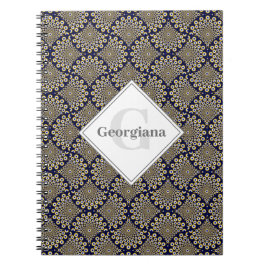 Individuelle Name Wir beobachten Sie Navy & Gold R Notizblock