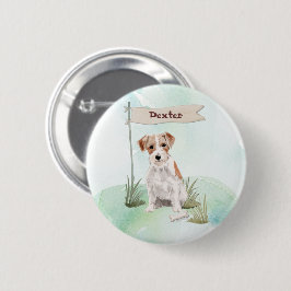 Individuelle Name Wire Hairs Jack Russell Pet Dog Button