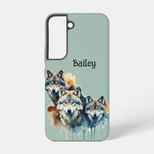Individuelle Name Wolves Wolf Wildlife Natur Tiera Samsung Galaxy Hülle