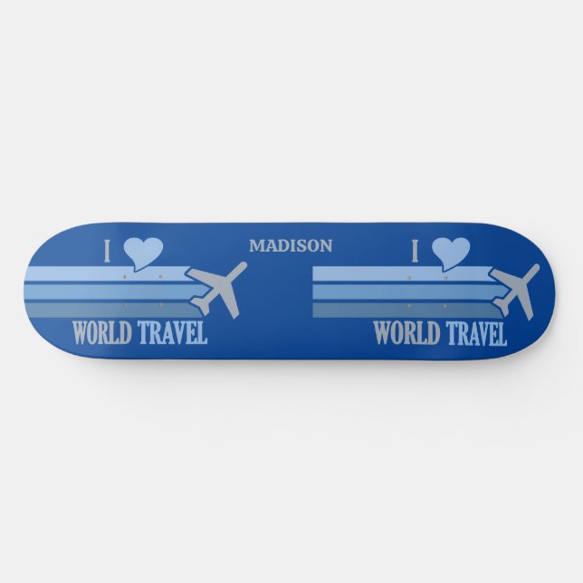 Individuelle Name World Travel Skateboard (Horizontal)