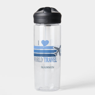 Individuelle Name World Travel Trinkflasche