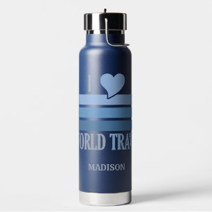 Individuelle Name World Travel Trinkflasche