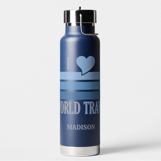 Individuelle Name World Travel Trinkflasche (Links)
