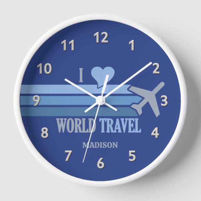 Individuelle Name World Travel Uhr (Vorderseite)