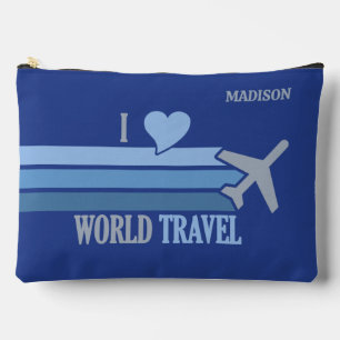 Individuelle Name World Travel Zubehörtasche