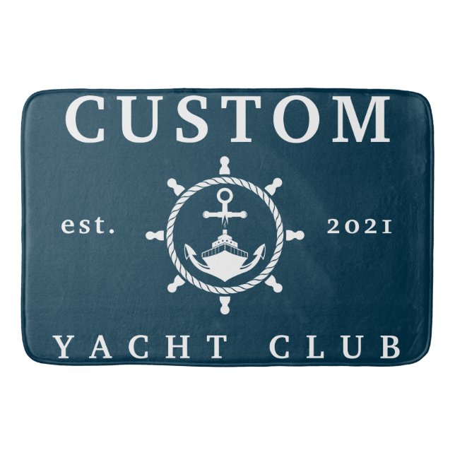 Individuelle Name Yacht Club Rug, Custom Rug for Y Badematte (Vorderseite)