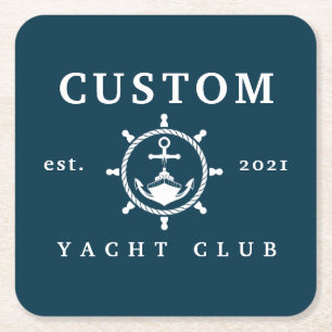 Individuelle Name Yacht Untersetzer, individuelle  Rechteckiger Pappuntersetzer