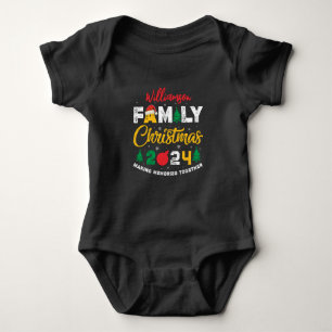 Individuelle Name Year Matching Family Weihnachten Baby Strampler