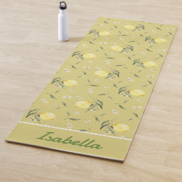 Individuelle Name Yellow Lemon Frucht Muster Yoga Yogamatte