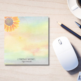 Individuelle Name Yoga Instructor Sonnenblume Notizblock