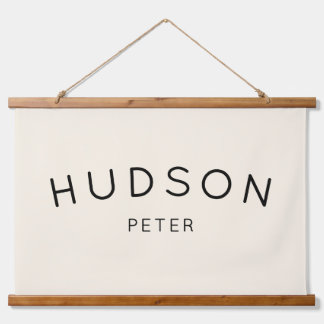 Individuelle Name-Zeichen, Kindername, Kinderzimme Wandteppich Mit Holzrahmen