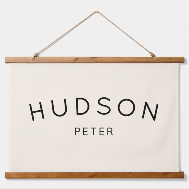 Individuelle Name-Zeichen, Kindername, Kinderzimme Wandteppich Mit Holzrahmen (Vorne)