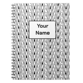 Individuelle Name Zig Zag Spiral Foto Notebook Notizblock