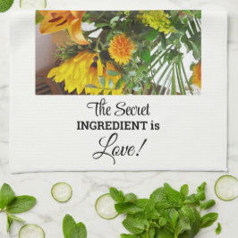 Individuelle Name, Zitat Sonnenblumen drucken 16x2 Geschirrtuch