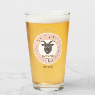 Individuelle Name Zodiac Schild Kapricorn Glas