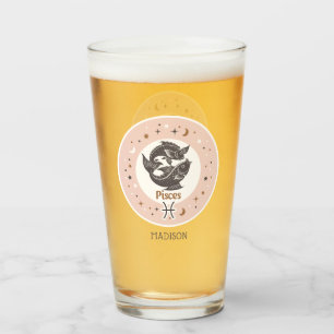 Individuelle Name Zodiac Sign Fisces Glas