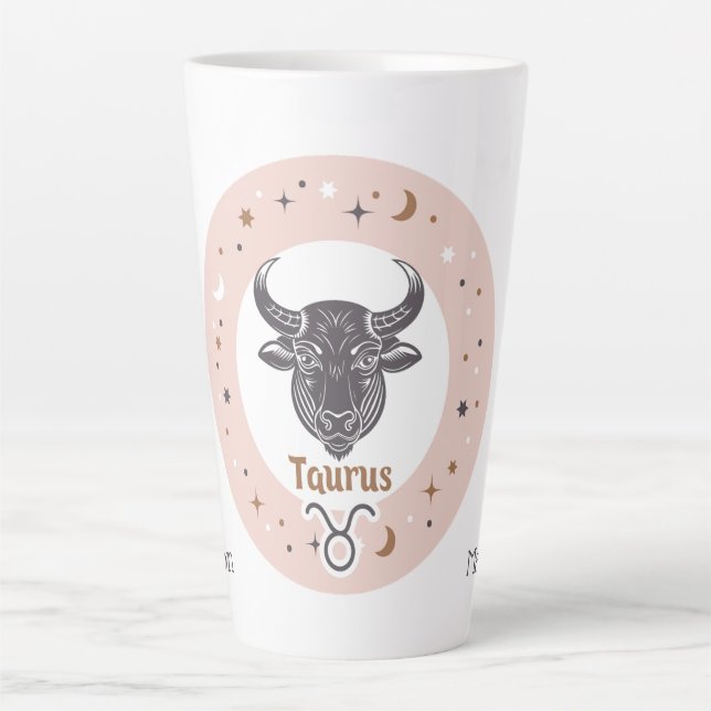 Individuelle Name Zodiac Sign Taurus Milchtasse (Vorderseite)