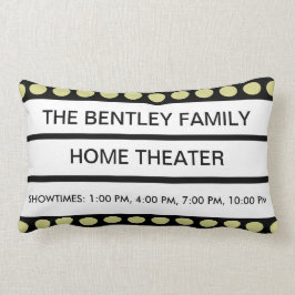 Individuelle Name Zuhause Movie Theater Marquee Pe Lendenkissen