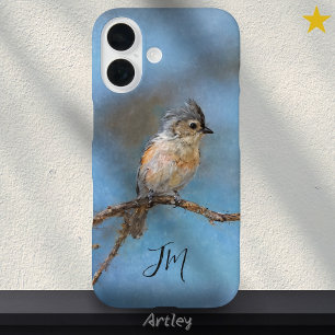 Individuelle Name zum Zeichnen von Titmaus iPhone 16 Hülle