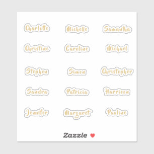 Individuelle Namen Elegant Gold Calligraphy Script Aufkleber