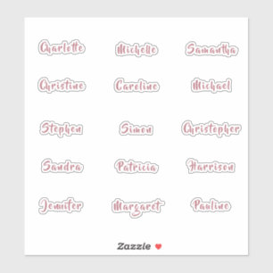 Individuelle Namen Elegante Rose Goldkalligraphie Aufkleber