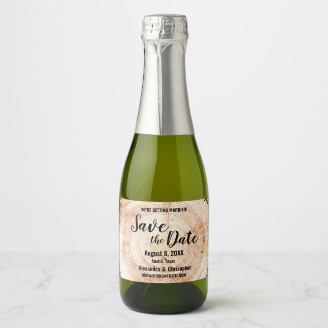 Individuelle Namen mit Holzschnitt Hochzeit Datum  (Vorderseite)