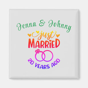 individuelle Namen zum 20. Hochzeitstag Magnet