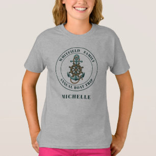 Individuelle Nautic Family Yacht Sommerurlaub T-Shirt