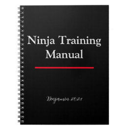 Individuelle Ninja Training Manual Black Notizblock