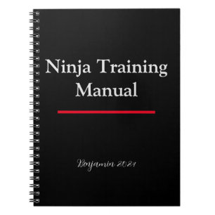 Individuelle Ninja Training Manual Black Notizblock