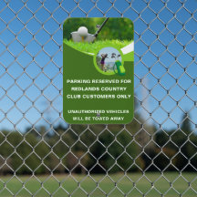 Individuelle Parkplätze für Golfplätze reserviert