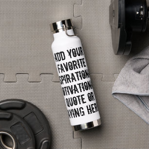 Individuelle personalisierte Zitat-Spruch-Grunge-B Trinkflasche
